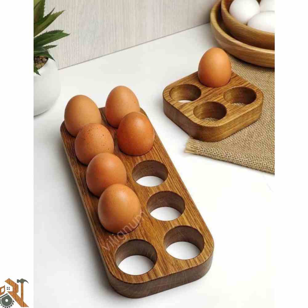 استند چوبی ۱۰ تایی تخم‌مرغ 